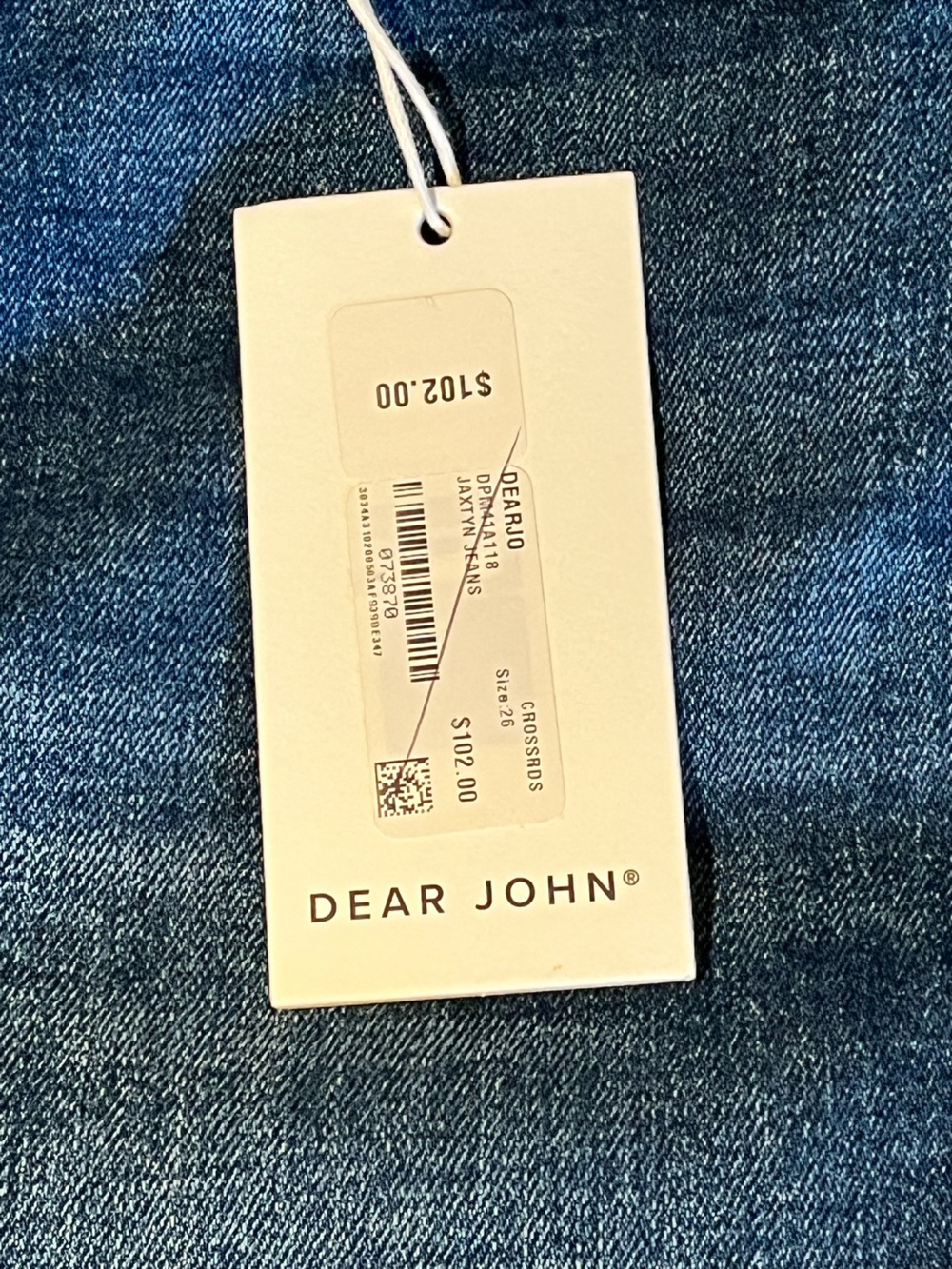 Dear John Jaxtyn Bootcut Jeans Sz 26 Dark Wash Raw Hem Stretch NWT ⭐️ - Picture 8 of 9